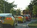 How cute the yellow vettes following the YELLOW bus!